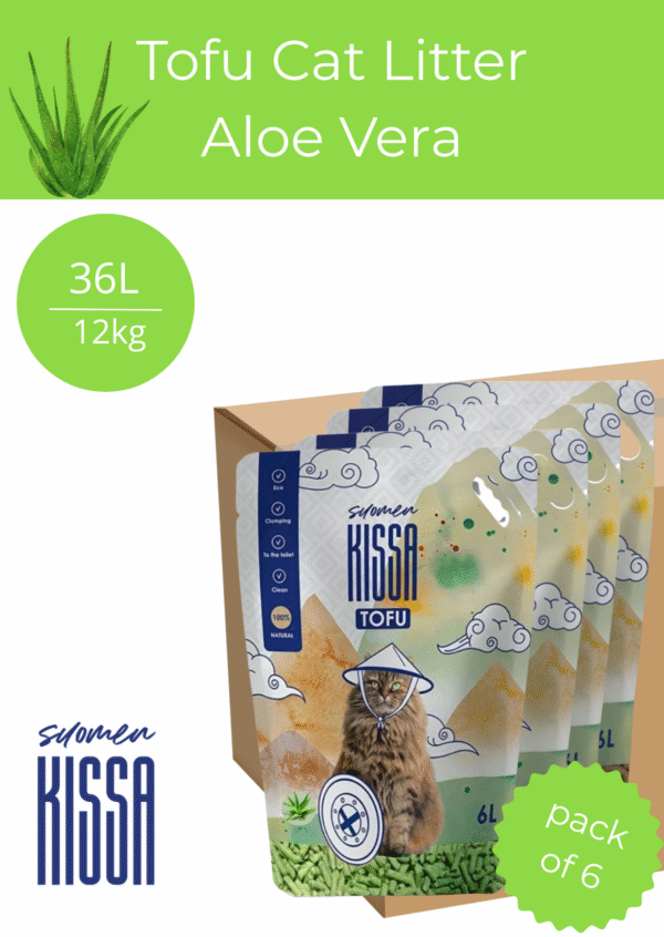 Наполнитель для кошек Suomen Kissa Tофу, с ароматом Алоэ Вера, 6 л / 2,5 кг - Image 2