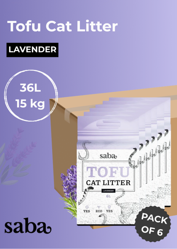 SABA Тофу-наполнитель для кошачьего туалета, с ароматом лаванды, 6 л - Image 2